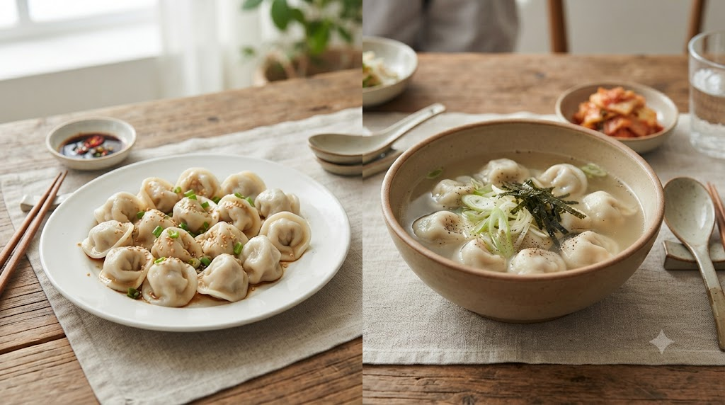 mulmandu name meaning comparison of drained mulmandu and manduguk served in broth