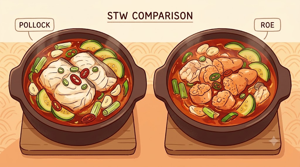 Dongtaetang meaning, an illustration showing that dongtaetang and altang emphasize different main ingredients while some ingredients may overlap